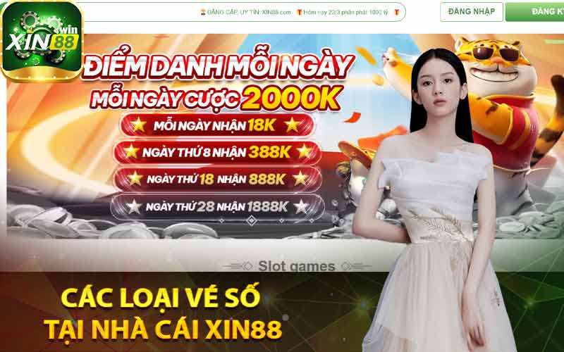 Các loại vé số tại nhà cái Xin88